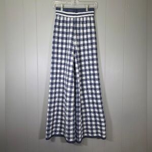 Happily Grey High Rise Greenish Blue And White Fuzzy Sweats Size M